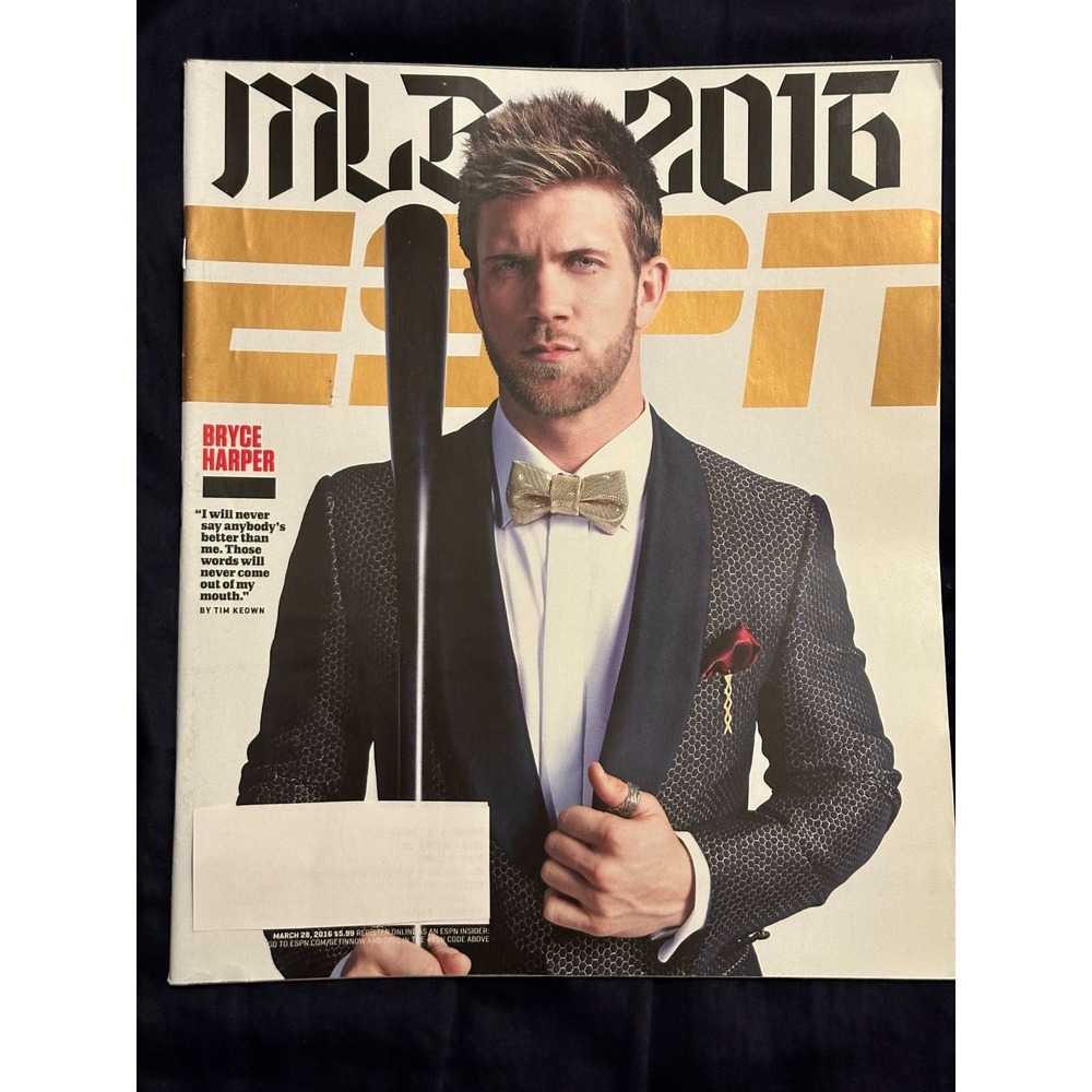 ESPN ~ MLB 2016~ Bryce Harper Is Out to Change the Sport ~ 03.28.2016